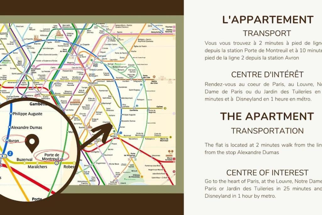 12.Appart 4Pers#1 Bedroom #Pere Lachaise #Nation Paris Luaran gambar